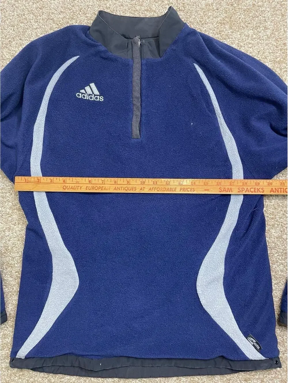 Vintage Adidas 2000s Reversible Sweater Jacket Adjustable Waist Size S